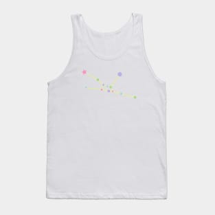 Taurus Zodiac Constellation in Rainbow Pastels Tank Top